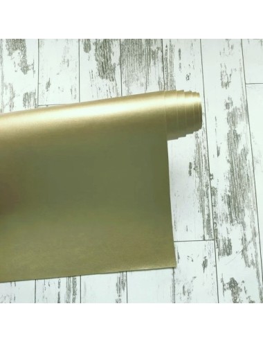 Ecopiel nacarada dorada-platino
