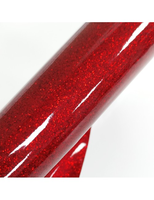 Charol glitter rojo