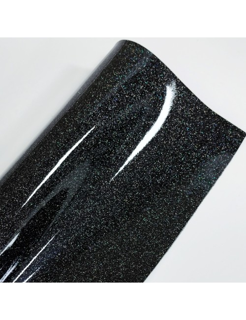 Charol glitter negro