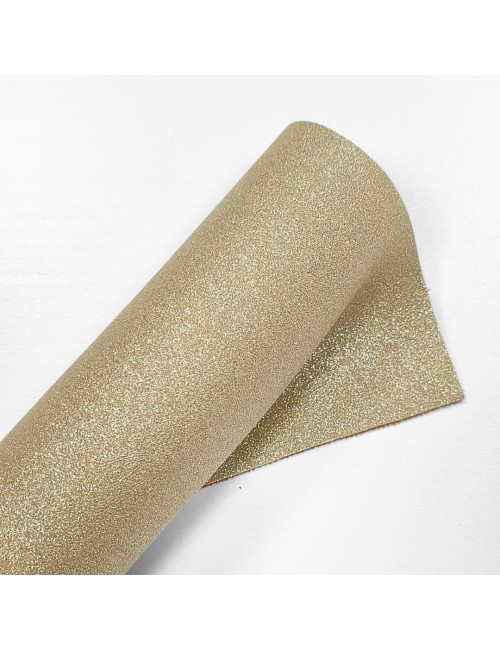 Ecopiel Sparkle dorado platino